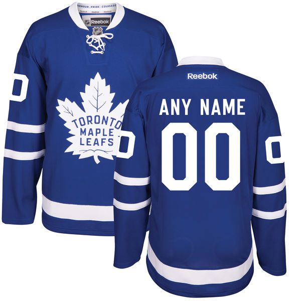 Men Toronto Maple Leafs Reebok Blue Home Custom NHL Jersey->customized nhl jersey->Custom Jersey